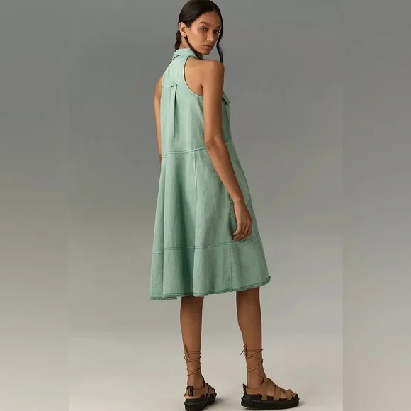 Pilcro Sleeveless Halter Swing Midi Dress